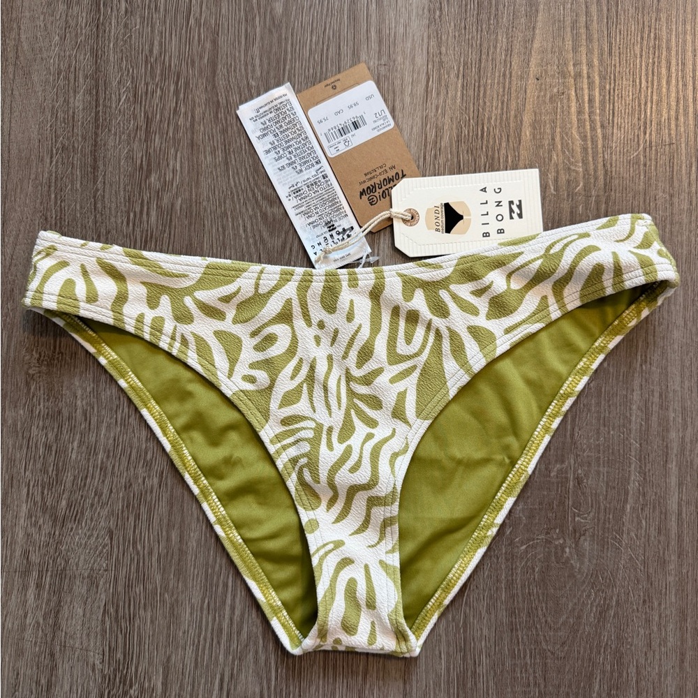 Billabong Green and White La Cala Bondi Bikini
